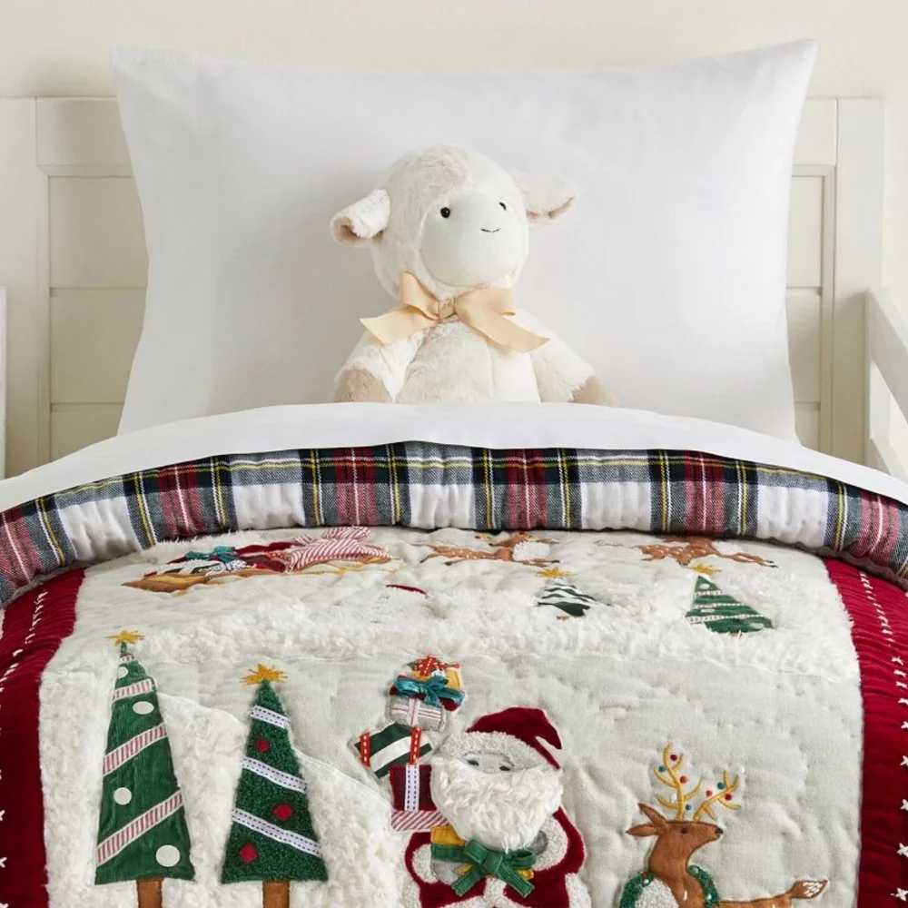 Pottery Barn Kids Merry Santa Baby Quilt